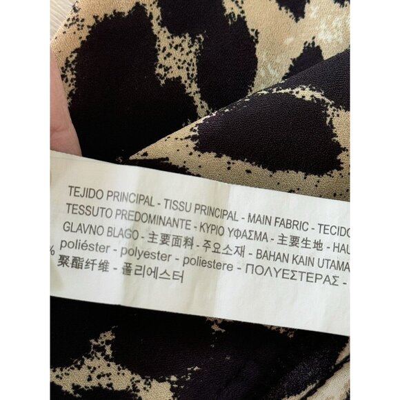 Zara Collection Women’s XS Y2K Lace Trim Cheetah Print Top Coquette Glam Rock - Picture 5 of 8